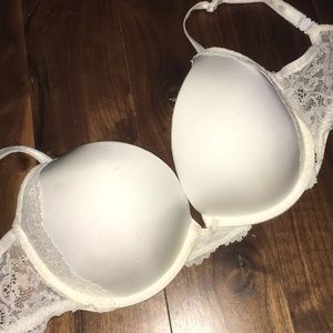 34D Lacy White Victoria Secret Bra